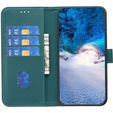 Cu clapetă pentru Samsung Galaxy A55 5G,BINFEN Wallet, verde