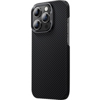 Carcasa BENKS Kevlar pentru iPhone 15 Pro, pentru MagSafe, Carbon Fiber, negru