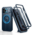 Husă blindată pentru iPhone 12 / iPhone 12 Pro, Dexnor CamProtect MagSafe, albastru închis (Două rame)