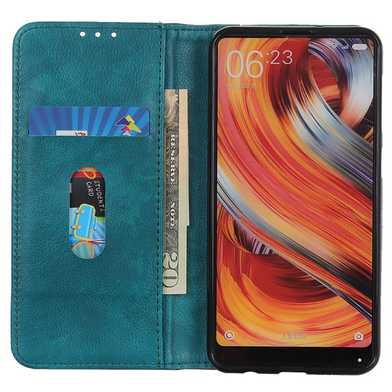 Huse pentru Samsung Galaxy A25 5G, Wallet Litchi Leather, verde