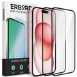 2x sticlă ceramică ERBORD Hybrid Glass pentru iPhone 15