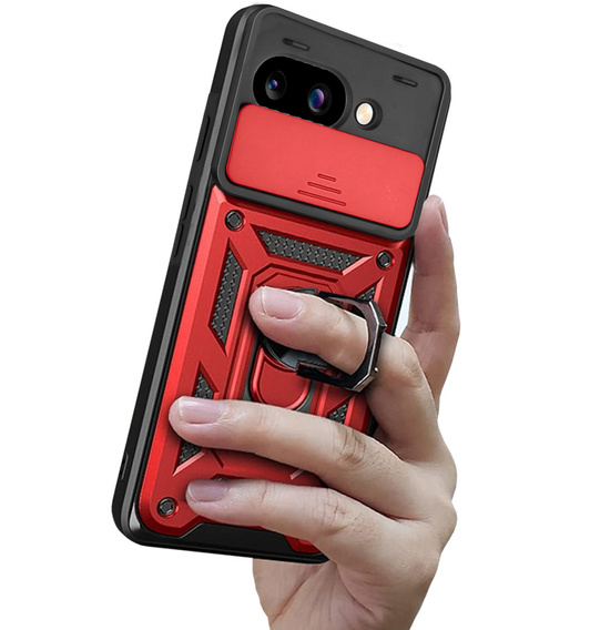 Husă blindată pentru Google Pixel 9A, CamShield Slide, roșu
