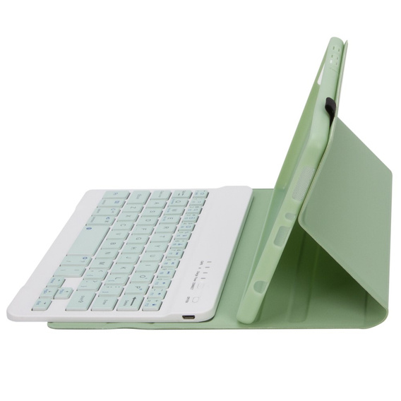 Carcasă + tastatură Samsung Galaxy Tab A7 Lite 8.7 T220 / 225, verde deschis