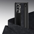 Husă din piele Leather+PC cu suport, sticlă și stylus pentru Samsung Galaxy Z Fold6 5G