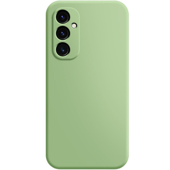 Carcasa pentru Samsung Galaxy A15, Silicone Lite, verde + sticlă 9H
