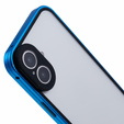 Husa pentru iPhone 16, Magnetic Dual Glass, albastru