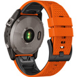 Curea de silicon pentru Garmin Fenix 7 / Forerunner 965 / 955 / 945 / 935, portocaliu /  negru