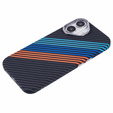 Carcasa pentru iPhone 16, Carbon Fiber MagSafe, albastru închis