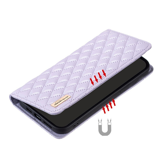 Cu clapetă pentru Xiaomi Redmi Note 13 Pro+, Wallet, BINFEN COLOR, violet