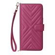 Carcasă cu clapetă pentru Oppo Reno 13 Pro 5G, Crossbody Leather Wallet, maroon