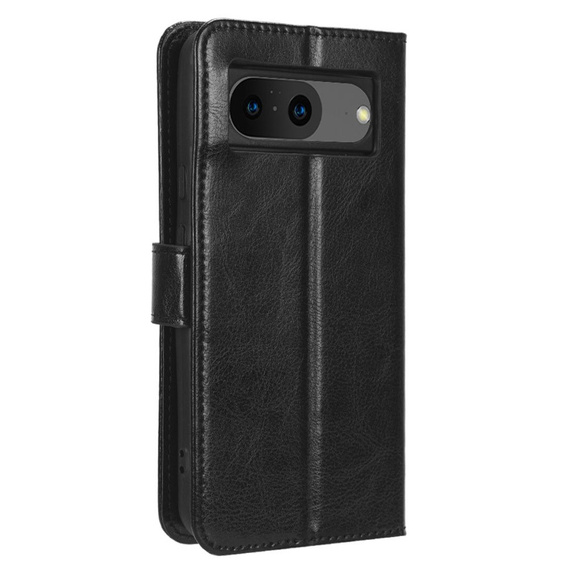 Cu clapetă pentru Google Pixel 8, Crazy Horse Wallet, negru