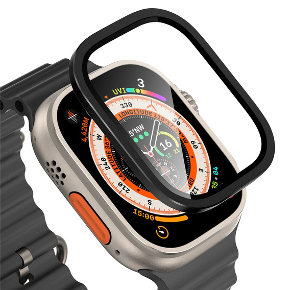 Cadru de protecție cu sticlă călită pentru Apple Watch Ultra 1/2/3 49 mm