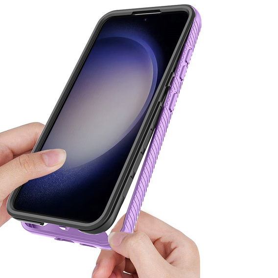 Carcasă pentru Samsung Galaxy S24, Shockproof, cu folie, violet