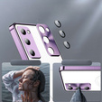 Carcasă de protecție pentru camera foto pentru Samsung Galaxy S20 FE, CamShield MagSafe, transparent / violet