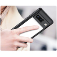 Carcasă pentru Google Pixel 7 5G, Fusion Hybrid, cu protecție pentru camera foto, transparent / negru