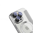 Cu clapetă pentru iPhone 16 Pro, RFID Wallet MagSafe CamShield, de argint