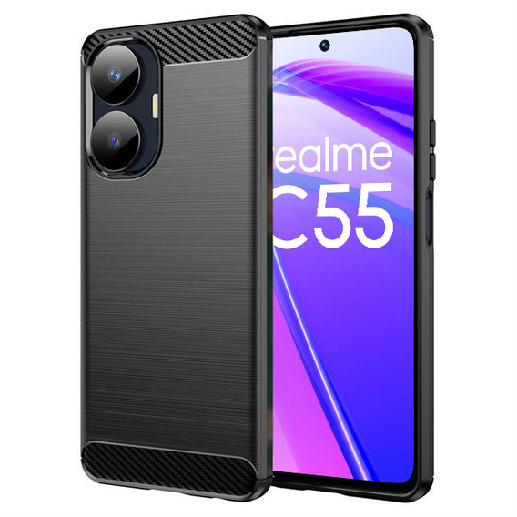 Huse pentru Realme C55, Carbon, negru