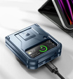 Husă blindată pentru Samsung Galaxy Z Flip 4 5G, Dexnor Clip Holder, albastru marin