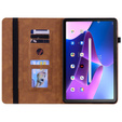 Husa pentru Lenovo Tab M10 10.1 Gen 3, Wallet Pen Slot, maro