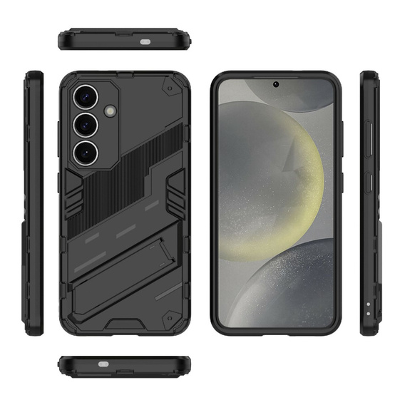 Husa pentru Samsung Galaxy A56 5G, Military kickstand, negru