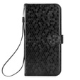 Husa cu clapetă pentru Realme Note 70T 4G, Wallet Rhombus, negru