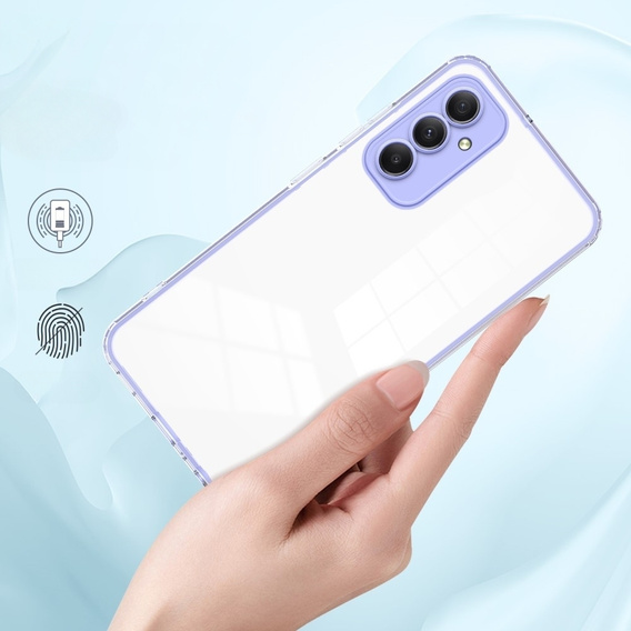 Huse pentru Samsung Galaxy M34 5G, Fusion Hybrid, transparent / violet