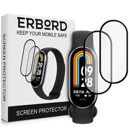 2x ERBORD Hybrid Glass pentru Xiaomi Smart Band 10 / 9 / 8
