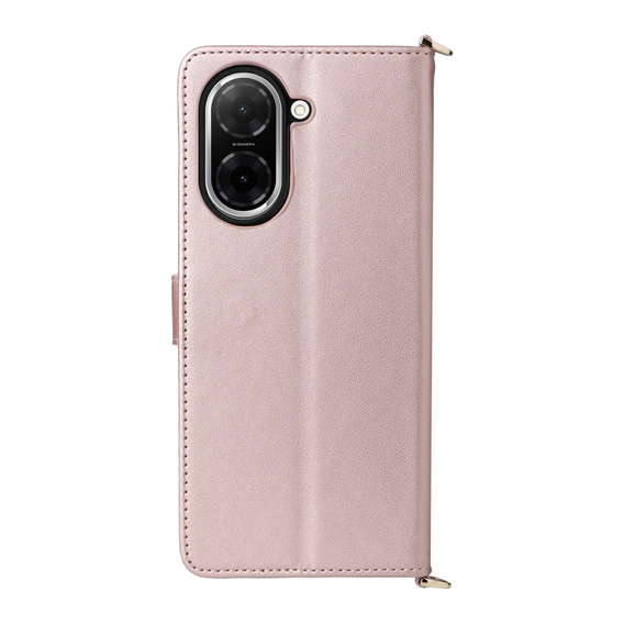 Carcasă cu clapetă pentru Xiaomi Redmi A5, Crossbody Leather Wallet, roz