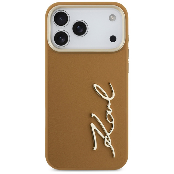 Husă Karl Script Logo Karl Lagerfeld – cu nasturi metalici pentru iPhone 17 Pro Max