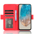 Cu clapetă pentru Samsung Galaxy M35, Card Slot, roșu