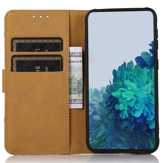 Cu clapetă pentru Motorola Moto E13, Wallet Tree, alb