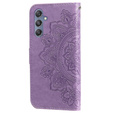Cu clapetă pentru Samsung Galaxy M34 5G, Mandala Flower, violet
