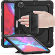 Husa blindată pentru iPad Pro 12.9 2022 / 2021 / 2020 / 2018, carcasă de protecție 360 cu slot pentru stylus, negru