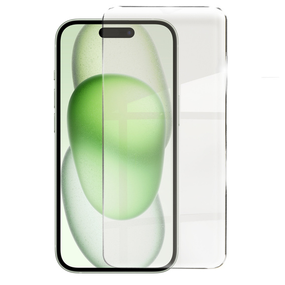Husă pentru iPhone 15, pentru MagSafe, ERBORD Matt Case, verde + sticlă pentru ecran