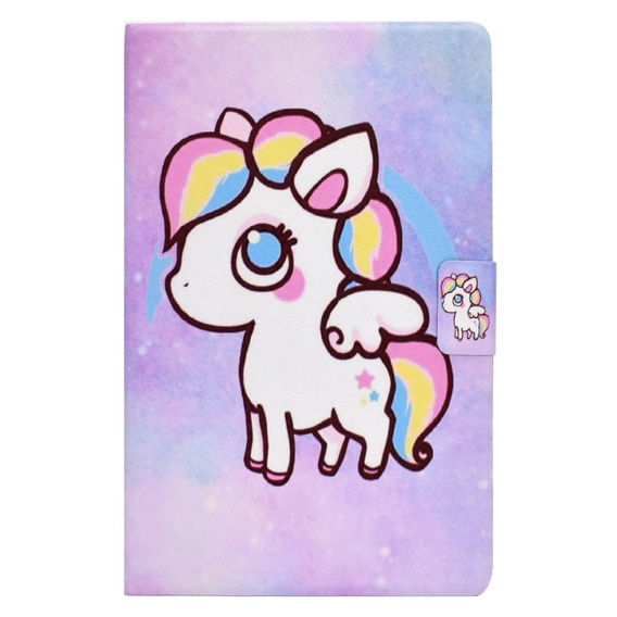 Husă pentru Samsung Galaxy Tab A7 Lite, cu clapetă, colorful horse