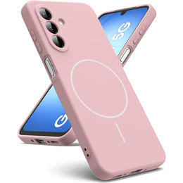 Manșon din silicon pentru Samsung Galaxy A17 5G, pentru MagSafe, roz