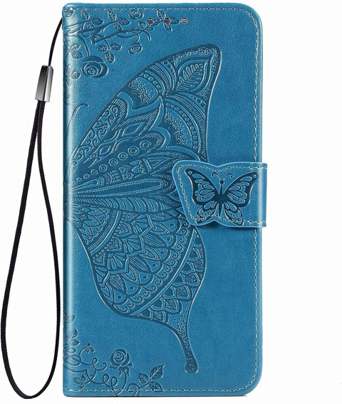 Cu clapetă pentru Oppo Reno 12FS / 12F, Butterfly, albastru