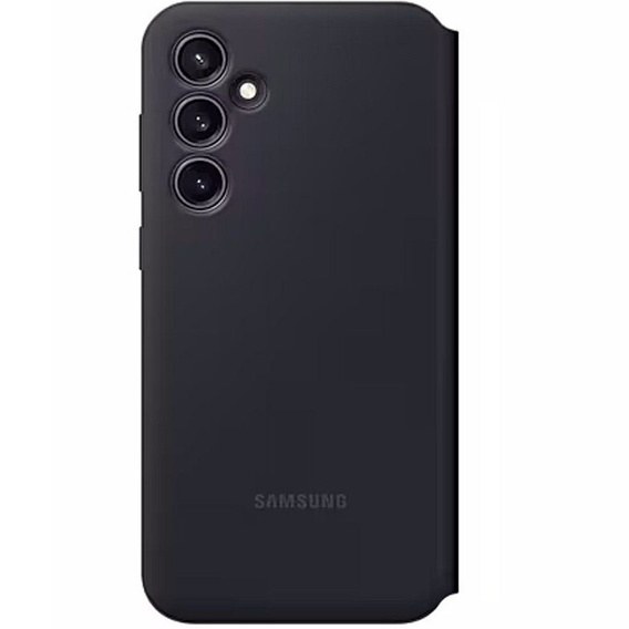Caz original Samsung pentru Galaxy S23 FE, S View Wallet Cover, negru