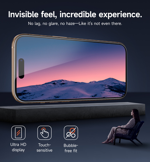 2x sticlă temperată SURITCH pentru iPhone 16 Pro Max