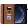 Husa pentru Samsung Galaxy Tab S10 Lite / S10 FE / S9 FE, Wallet Pen Slot, maro