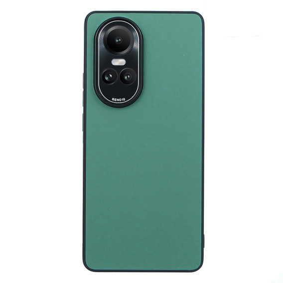 Husă din piele pentru Oppo Reno 10 / 10 Pro, leather hybrid, verde