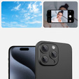 2x ERBORD OPTIK Pro sticlă călită pentru iPhone 16 Pro/16 Pro Max / 15 Pro/15 Pro Max/14 Pro/14 Pro Max camera foto, negru