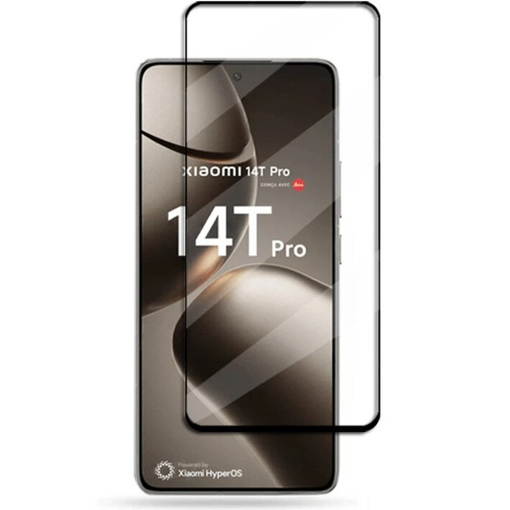 Sticlă călită 3D pentru Xiaomi 14T Pro, cadru negru