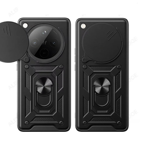 Husă blindată pentru Oppo Find X8 Pro, CamShield Slide, negru