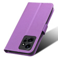 Cu clapetă pentru Xiaomi Redmi Note 12 4G, Wallet Smart Magnet, violet