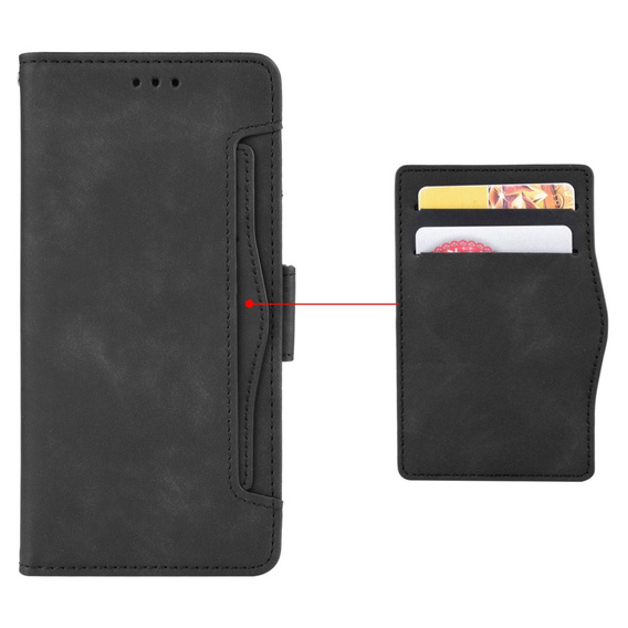 Cu clapetă pentru Oppo Reno 13, Card Slot, negru