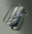 Husă blindată pentru iPhone 16 Pro Max, Dexnor CamProtect MagSafe, verde (Două rame)