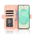 Cu clapetă pentru Samsung Galaxy S25 Edge, Card Slot, roz