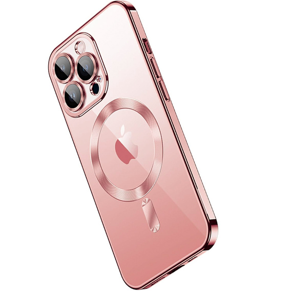 Husă pentru iPhone 15 Pro, Electro MagSafe, roz + Sticlă pentru ecran