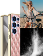 Husă pentru Samsung Galaxy S25 Ultra, Leather Rhombus, roz